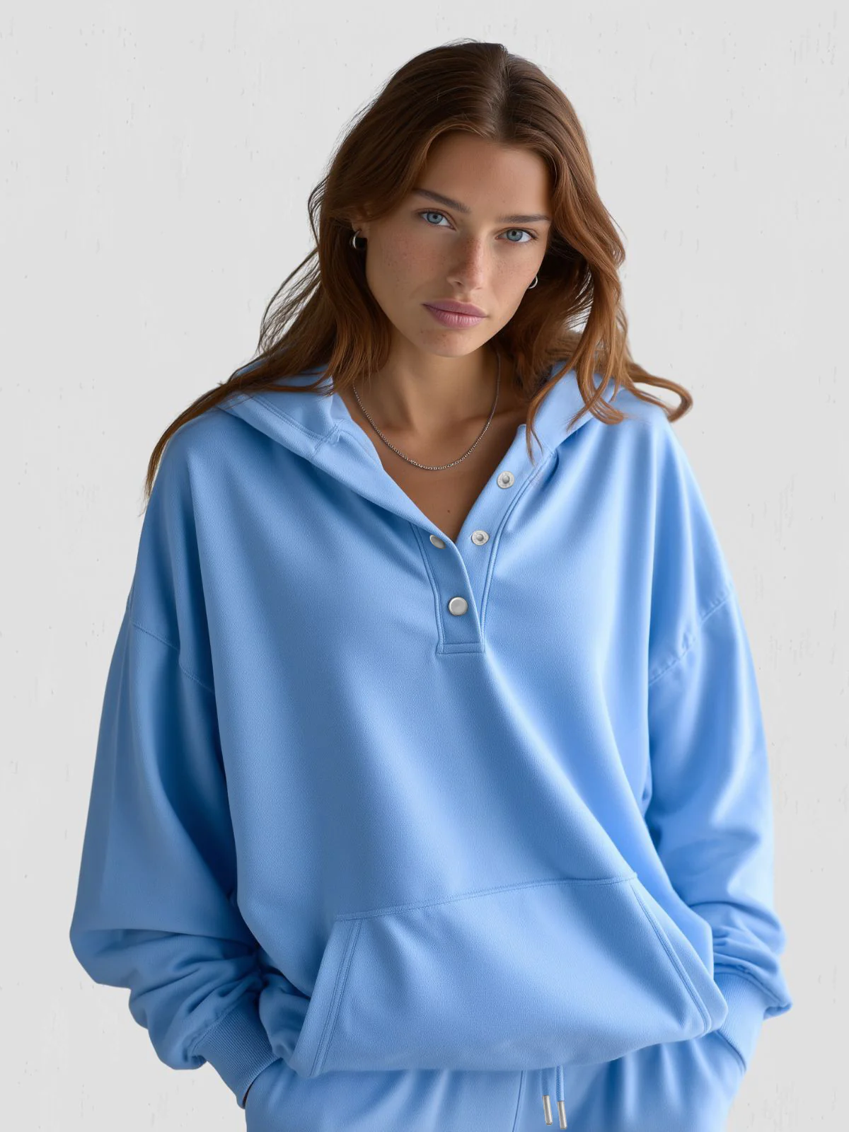 Oversized Snap-Fit Hoodie - Image 2